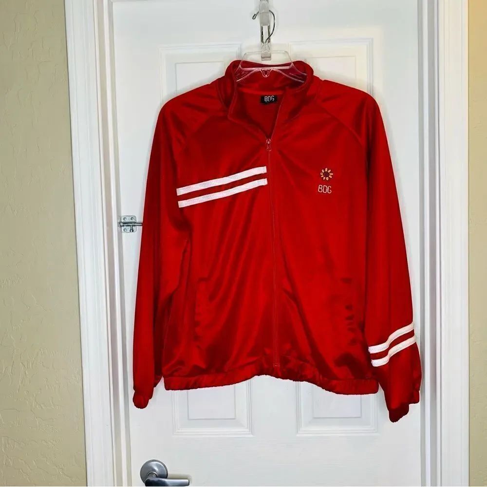 Bdg Elle Zip-front Jacket In Red Size Extra Large - Picture 3 of 12